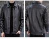 Herren PU-Leder Stehkragen Jacke - Weich, Vielseitig, Leichter Business Casual Mantel für Herbst und Winter