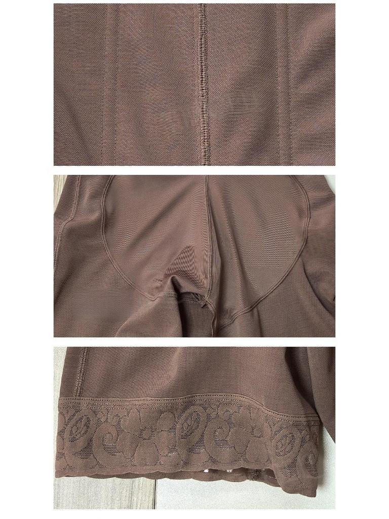 European & American Plus Size Open-Crotch Body Shaper: Hip Lifting, Tummy Control Bodysuit with Row Buckle.