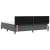 Box Spring Bed with Mattress Dark Gray 200 x 200 cm Velvet