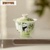 150ml Hand-painted Panda Gaiwan Aesthetic Tea Tureen Household Tea Bowl With Lid Kit Tea Making Cover Bowl Cafes Decoration