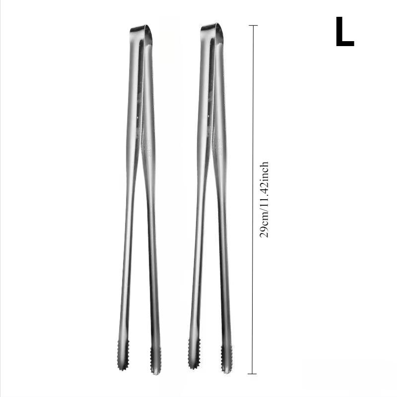 Grill Tongs Stainless Steel Steak Clip Pancake Barbecue Spatula Clip BBQ Tong Frying Fish Spatula Clip Bread Household Non-Slip
