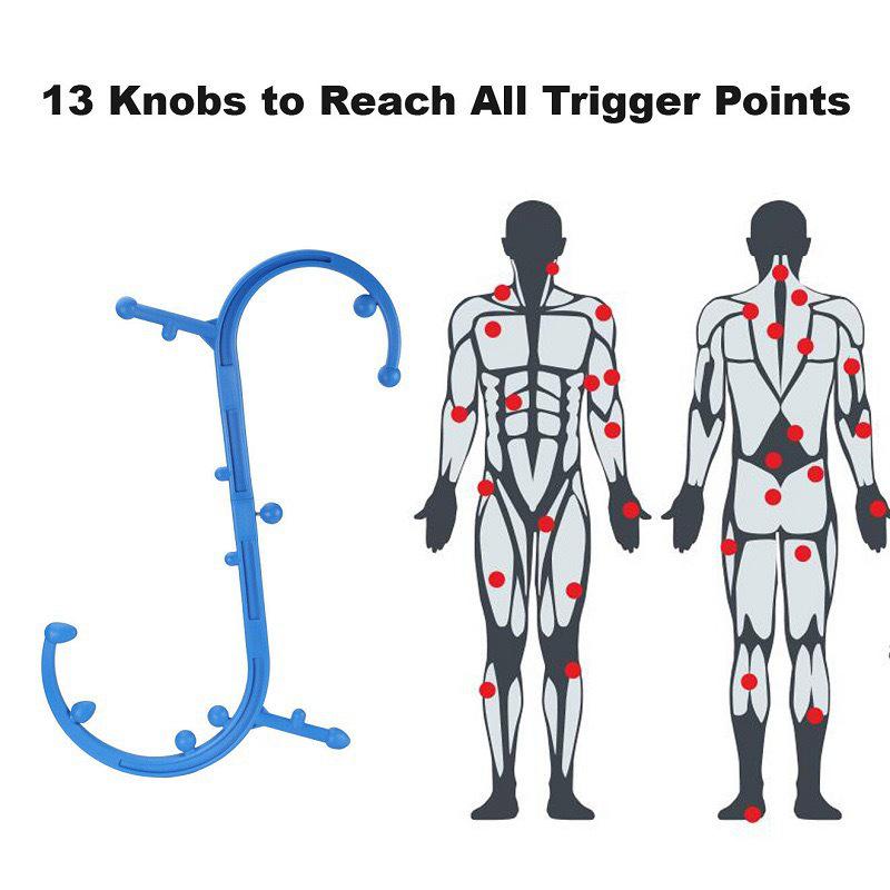 Multi-Functional Deep Tissue Acupressure Massage Stick with Hook for Back and Origin Point Relief