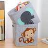 Cub pliabil Cutie de depozitare pentru jucării, cutie organizatoare pentru jucării pentru copii, coș de depozitare din pânză din pâslă, pentru coșuri de jucării pentru creșă de animale din desene animate