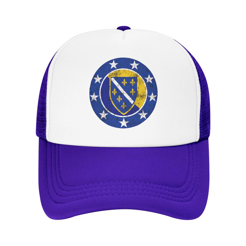 Summer Sun Hats Bosnia Flag Symbol Baseball Cap Sun SunProof Design Hip Hop Hats Women Unisex Fitted Retro Outdoor Snapback Cap
