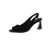 Retro Square Head Mary Jane Women's Shoes New 2025 Spring and Summer French Temperament Shallow Mouth Single Shoes Empty Strap Sandals