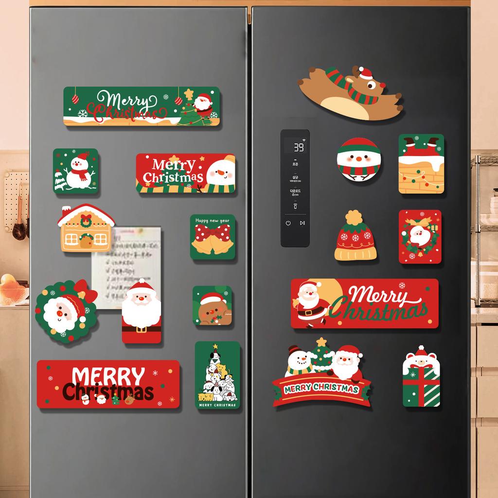 Christmas Santa Fridge Magnet soft Magnetic Sticker for Holiday Home Decor Festive Party Gift New Year Christmas Decorations