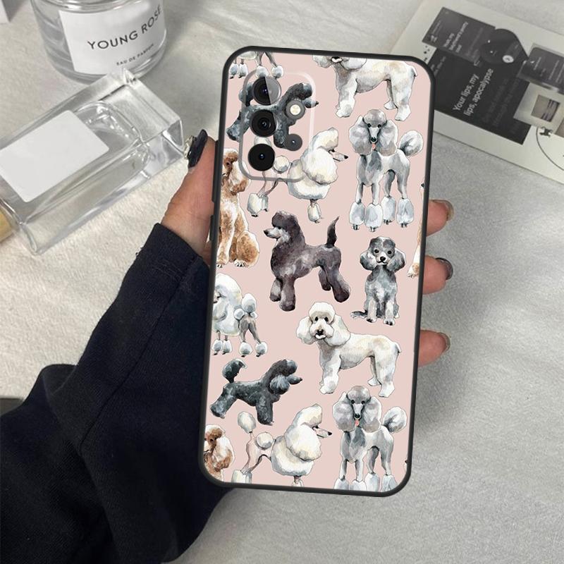 Poodle Dog Cartoon Case For Samsung Galaxy A06 A16 A26 A36 A56 A53 A32 A52 A33 A13 A55 A35 A15 A14 A34 A54 A17