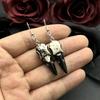 3D Raven Skull Earrings Resin Replica Crow Skull Earrings For Women Halloween Party Gifts Wiccan Gift