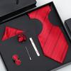 Tie Bow Tie Six-Piece Tie Men'S Dress Business Korean Edition Blue Black Red 8Cm Wedding Groom Tie