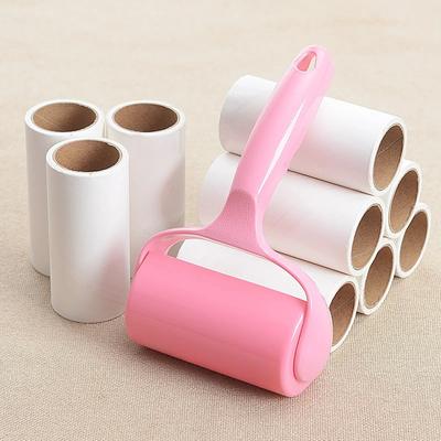 Rivbar rullpapper Sticky Roller Dust Torkare Djurhår Kläder Mattor Tousle Remover Bärbar utbytbar rengöringsborste
