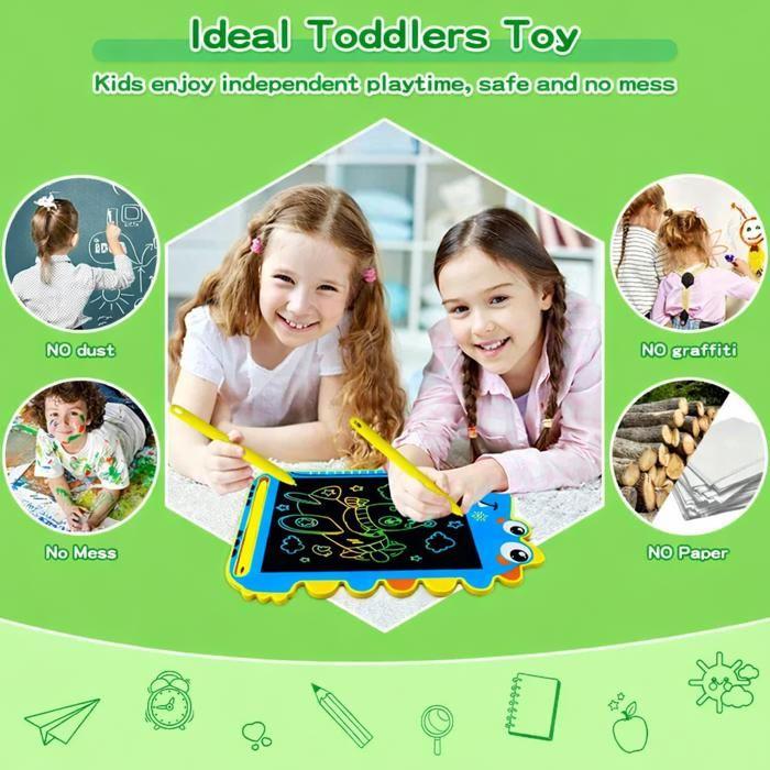 Tablette dessin LCD 8,5" - LE BAZAR DE GAËLLE 34 - Dinosaure - Lot de 2 - Écran sans lumière bleue - Bouton verrouillage