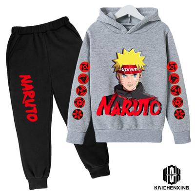 Teen Kinder Kleidung Baby Jungen Kostüm Japan Anime Naruto Trainingsanzug Tops Hosen 2PCS Kinder Junge Winter Baumwolle Druck Outfits set
