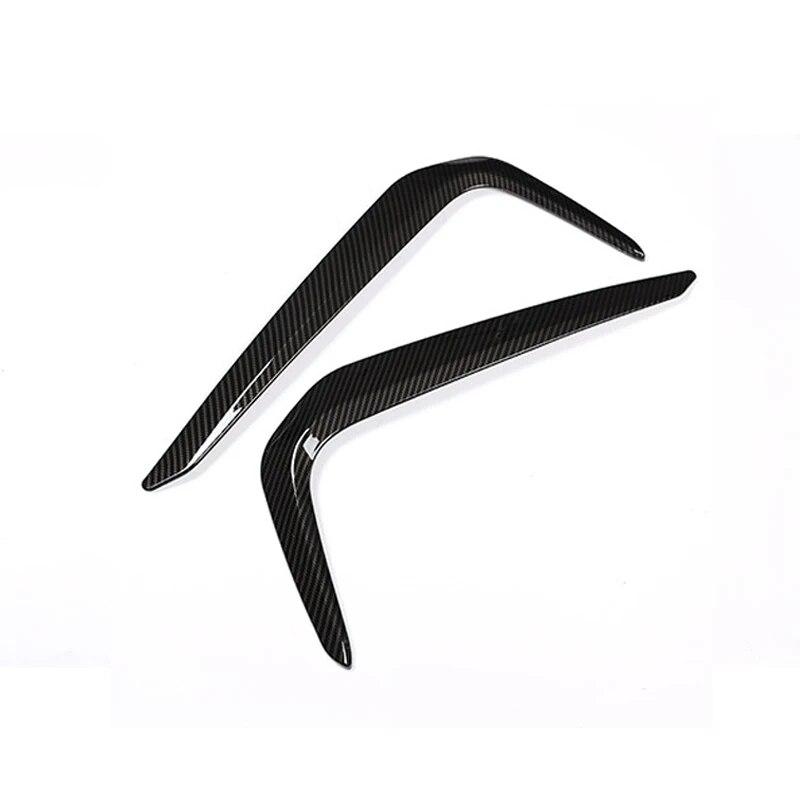2 STK Carbon Fiber Auto Front Tåkelys Lampe Øyenbrynsdeksel Trim Klistremerke Tilbehør For BMW 5 Series G30 530i 530li M Sport 2018