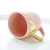 Mermaid Tail Handle Mug with Pearl Glaze Gold Creative Ceramic Golden Tea Coffee Milk Personalized Mugs Fishtail Cup Novelty