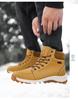 Men's Waterproof Non-Slip High-Top Hiking & Travel Shoes - Versatile, Outdoor, Plus Size, Velvet-Lined.