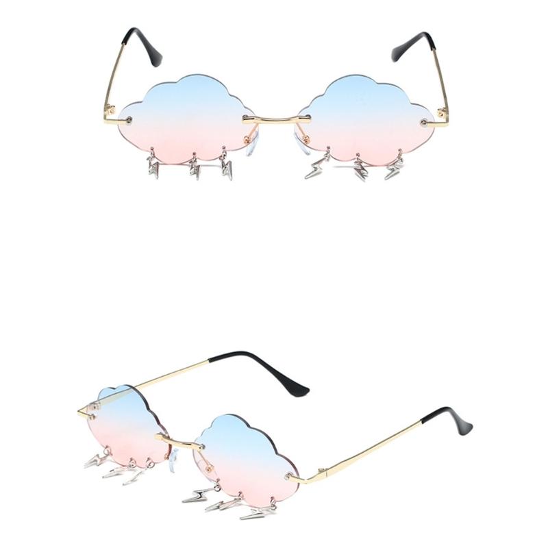 Okulary Przeciwsłoneczne Chmurki Z Błyskawicami Frędzle Okulary Chmurki UV400y Okulary Przeciwsłoneczne Damskie Polaryzacyjne Ochrona UV