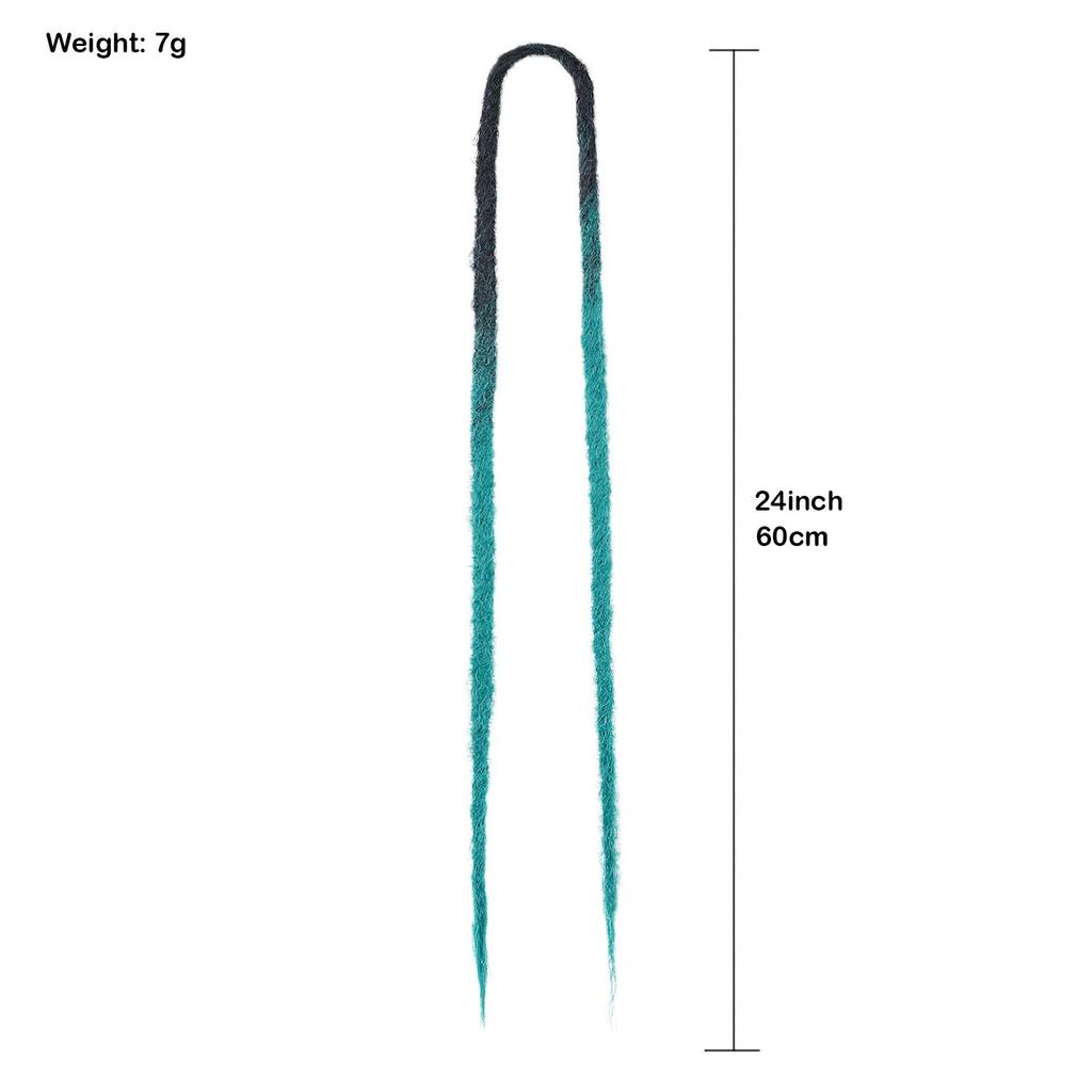 10 Stück/Lot Häkelhaar Dreadlock Doppel Afro Flechthaarverlängerung 24 Zoll Häkel-Box Braids Haar Synthetische Schwarze Zöpfe für Frauen