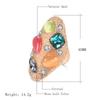 SIMJOO Fashionable Color Opal Ring Jewelry