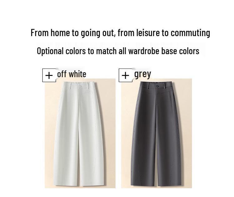 Women's Fashionable 3D Cut Scythe High Waist Slimming Pants - Loose, Versatile, with Simple Pocket Design (2026)