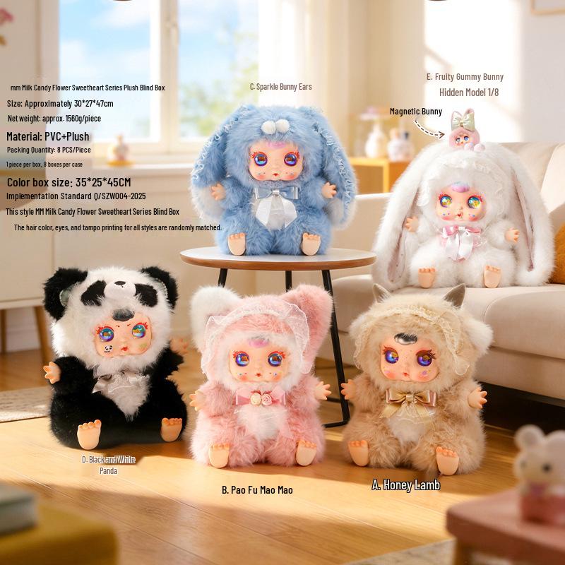 Three Little Hairs Lucky Rabbit Plush - Cute Bedroom Decoration