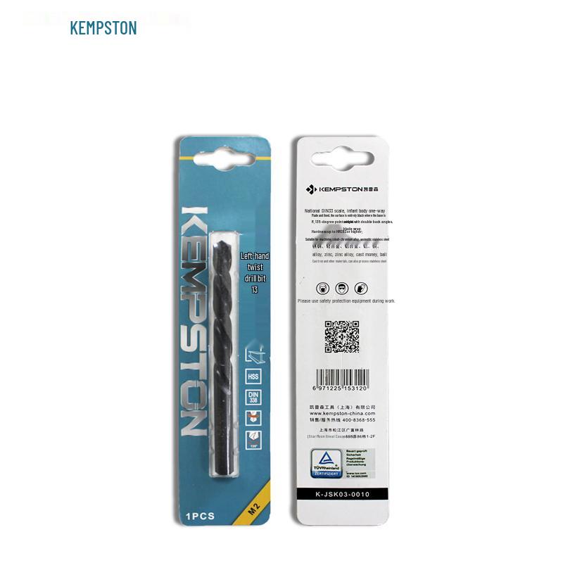 Capson M2 High-Speed Steel Left-Hand Twist Drill Bit for Stainless Steel, Straight Shank, 1-16mm