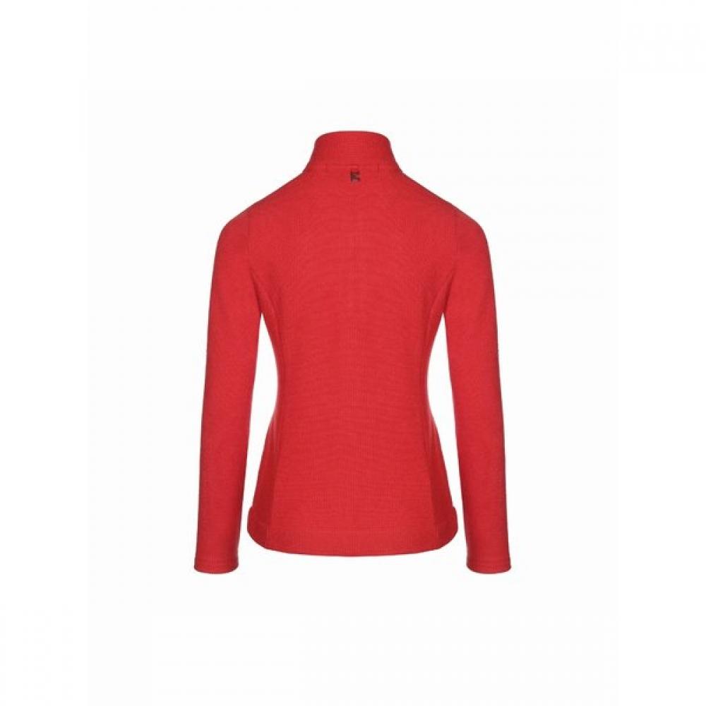 Bermudagrass Two Way Ribbed Zip Cardigan Red