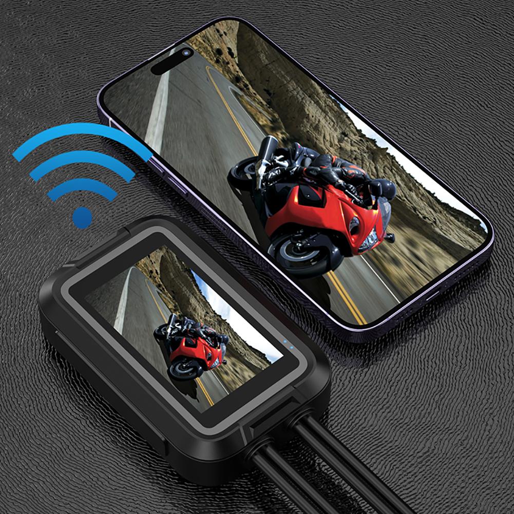 Dual Lens Dash Cam Loop Recording HD 1080P Motorbike Video Camera Parking Monitor Front Rear View 150 Degree View Angle G-Sensor