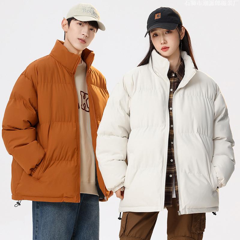 Winter cotton-padded clothes men's and women's fashion thickened cotton-padded jackets stand-up collar bread clothes Hong Kong style men's