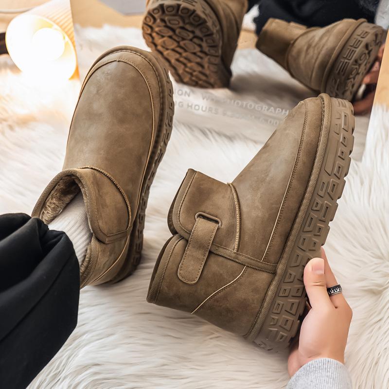Snow boots new winter thick-soled velvet matte warm bread cotton boots casual high-top cotton shoes