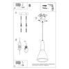 Lampa Wisząca Empoli 1 E27 Szary Beton Sollux Sl.0280