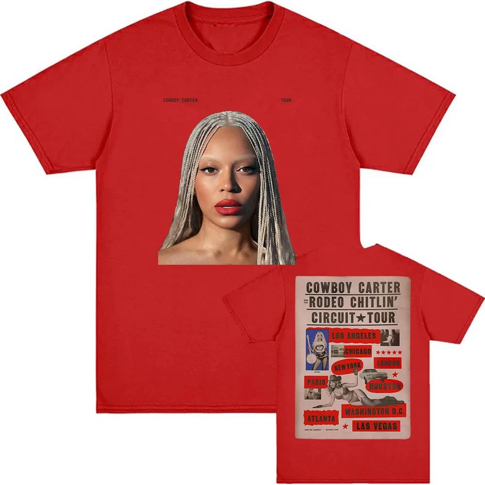 Beyonc COWBOY CARTER TOUR T-Shirt Sommer Damen Unisex T-Shirts Kurzarm Rundhals Locker T-Shirt Unisex Tees Print Top
