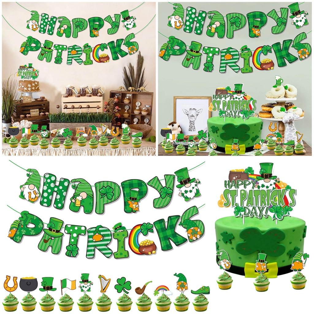 Irish St. Patrick's Day Decorations W/shamrock Ornaments Accessories