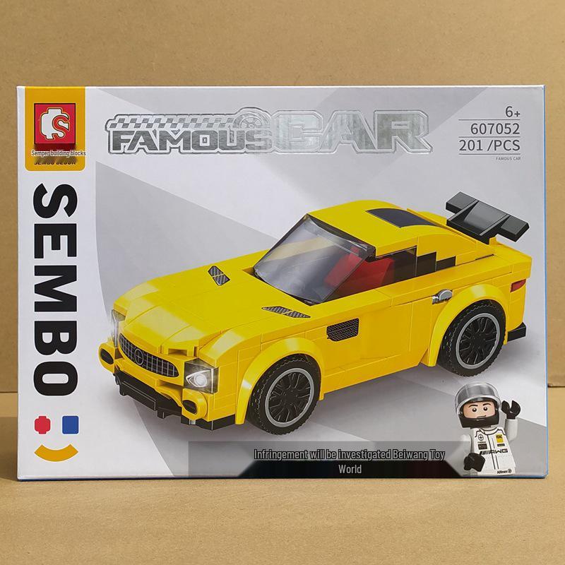 Sembo Blocks 607049 Racing Car Educational Assembly Toy for Kids - Perfect Birthday Gift