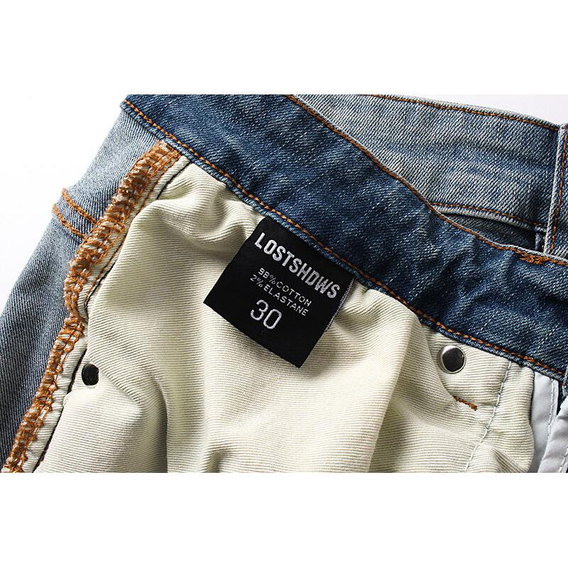 LOSTSHDWS Men's and Women's Spring and Autumn Flared Elastic Jeans Couple Jeans