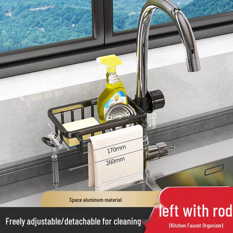 Multifunctional Kitchen Sink Organizer: Dishwashing & Vegetable Washing Basket with Storage Rack