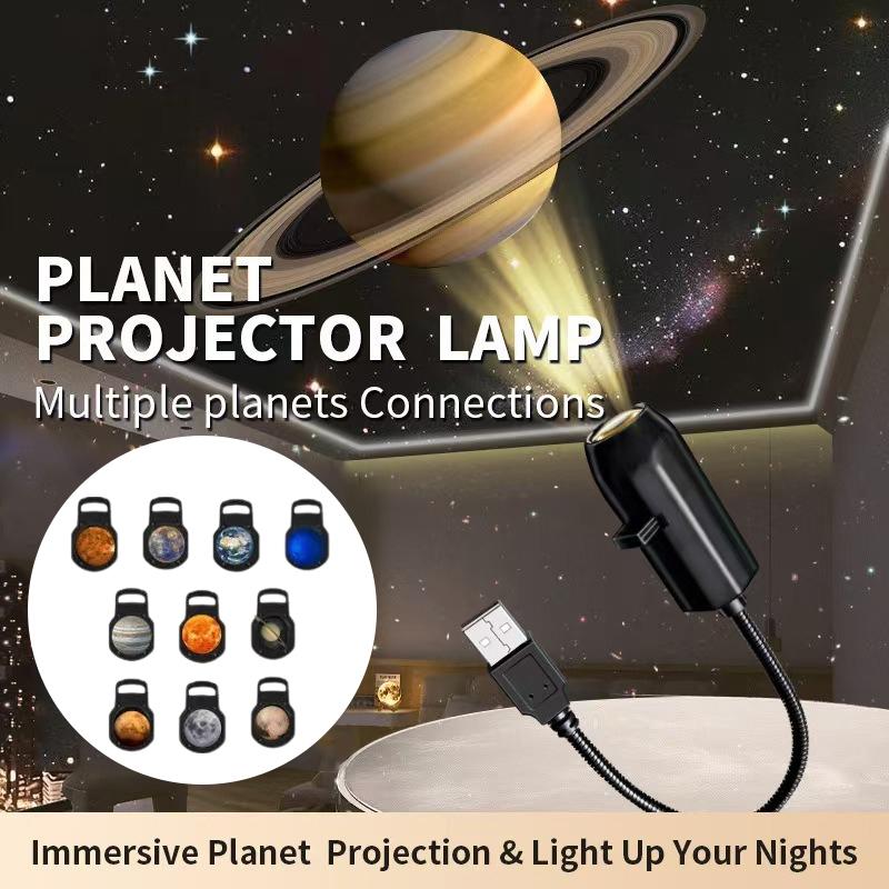 Usb Ceiling Moon Earth Galaxy Projection Atmosphere Light Starry Sky Lamp Night Light Romantic Bedroom Decoration