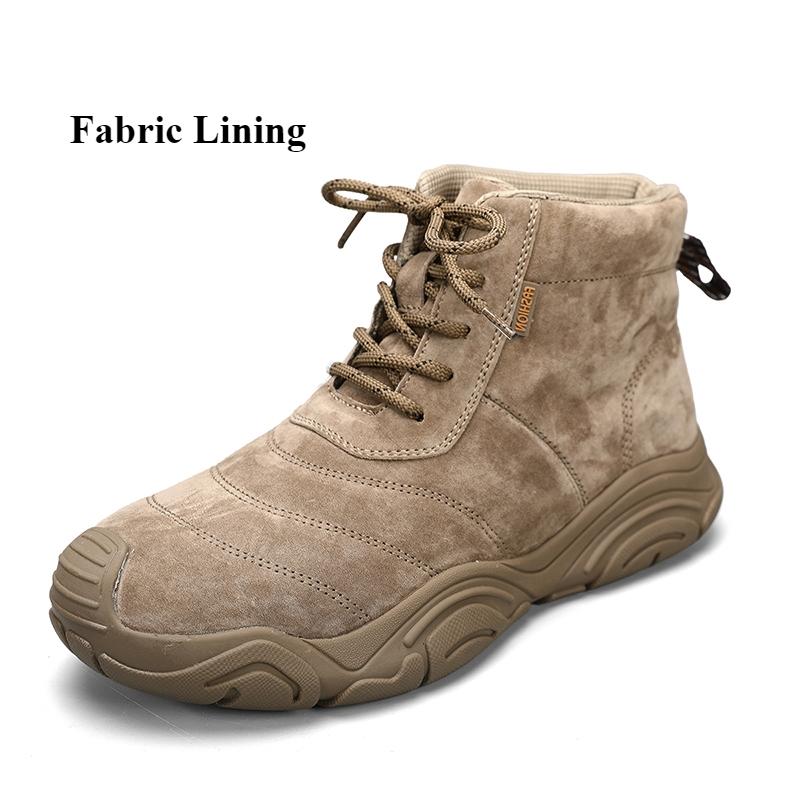 

Мужские ботинки из натуральной кожи с хлопковой подкладкой, зимние ботинки 46 светло-коричневого