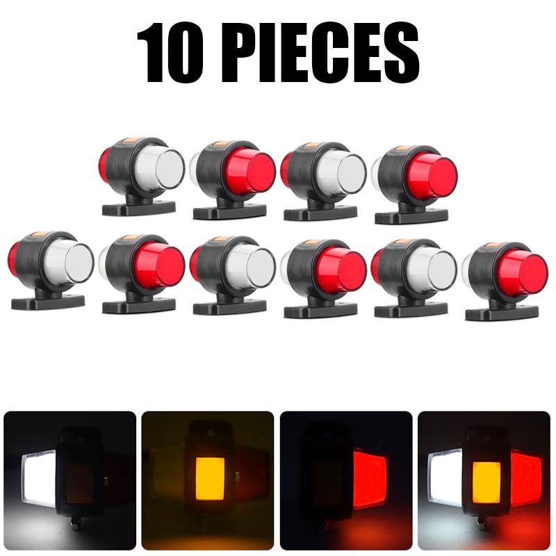 Truck LED Side Marker Light Double Face Indicator Turn Signal Light Rear Stop Warning Lamp 12V 24V For Car Trailer Lorry Van RV