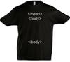 Kopf Körper Body Kinder Jungen T-Shirt Spaß Webdesigner Informatik Webdesign HTML-