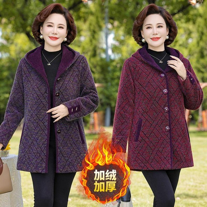 Autumn and Winter High-end Mink Jacket Coat Velvet Thickened Winter Clothing Warm Women's Clothing Hooded Women