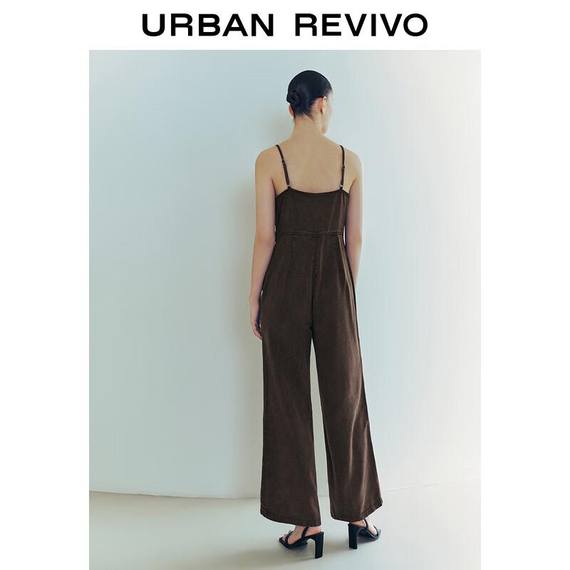 UR Women's Retro Denim-Look Strappy Jumpsuit