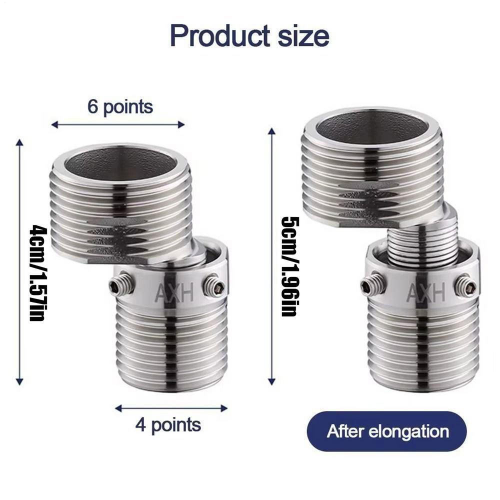 

Угловой изогнутый адаптер для душевого смесителя из нержавеющей стали с регулировкой угла наклона, вращающийся на 360 градусов, с эксцентриковым винтом, для установки в угол стены