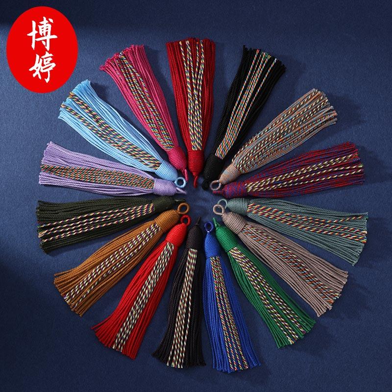 Tibetan Style Handmade Cotton Thread Tassel Ethnic Craft Clothing Accessories Pendant DIY Traditional Handmade Hanging Ornament