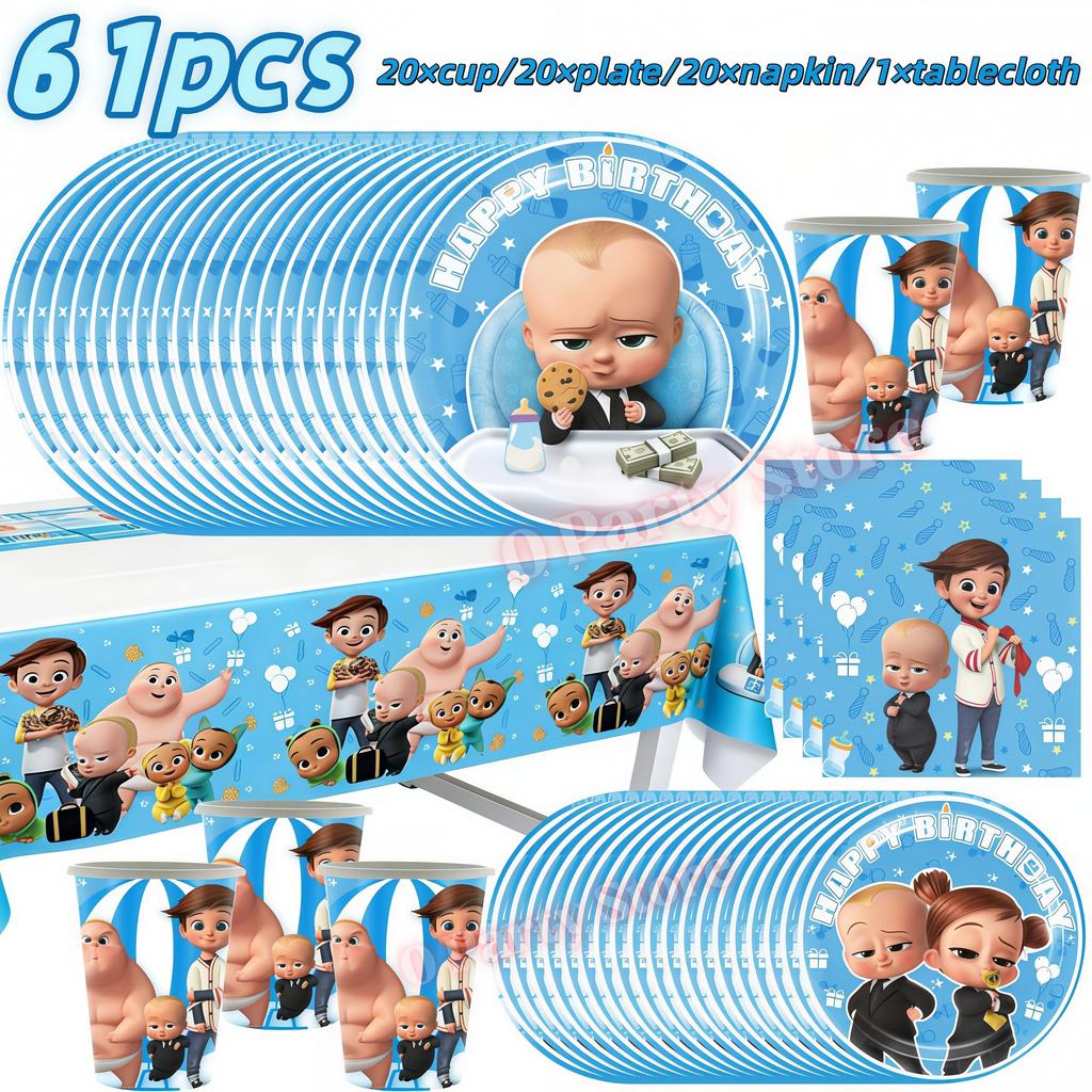 Bossed Baby Thema Neugeborene 1. Geburtstag Party Deko Becher Teller Luftballon Jungen Geburtstag Dekorationen Babyparty Zubehör Partygeschenke