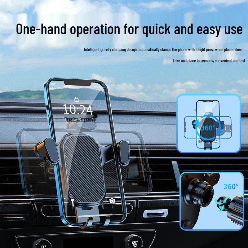 TikTok-Style Gravity Car Phone Holder for Air Vent with Logo
