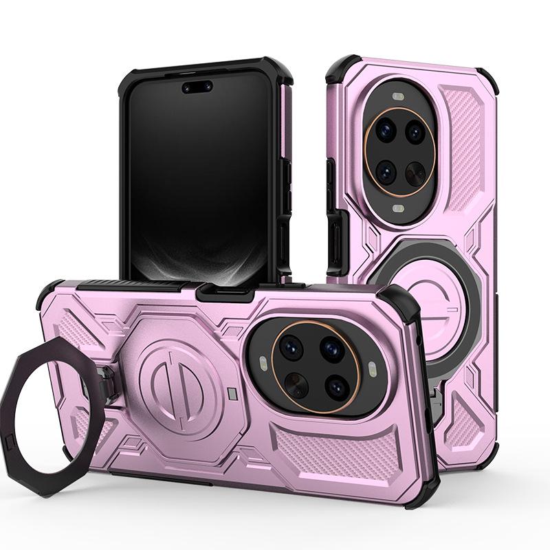 Huawei Nova 14 Ultra Magnetic Ring Case 360° Rotatable [Military-Grade Drop Protection] + Metal Plate for MagSafe Phone Case