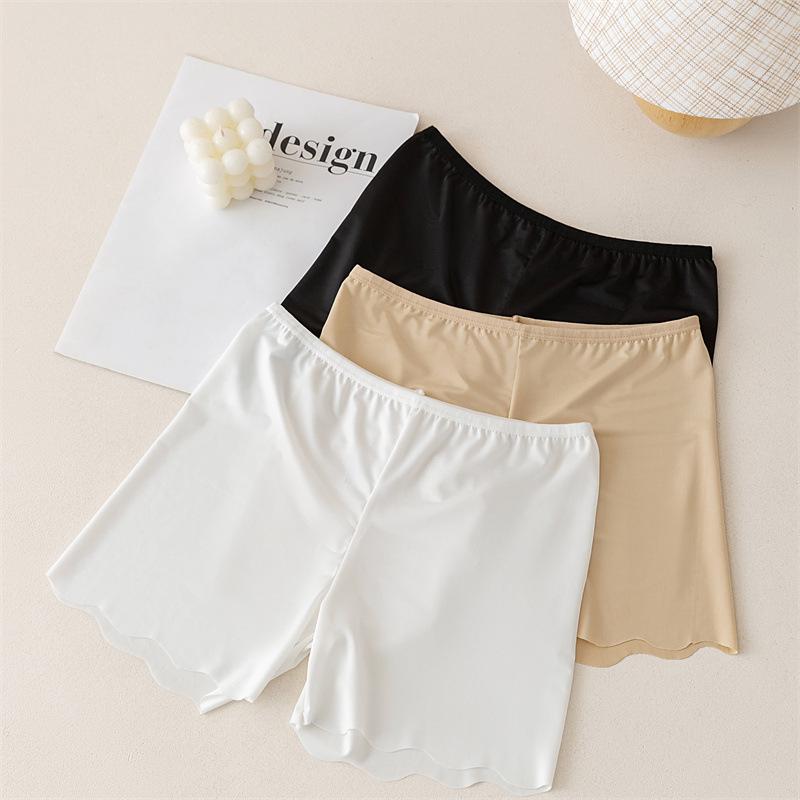 Summer Ice Silk Seamless Anti-Exposure Leggings - Breathable, Hip-Lifting, Non-Curling 3/4 Length