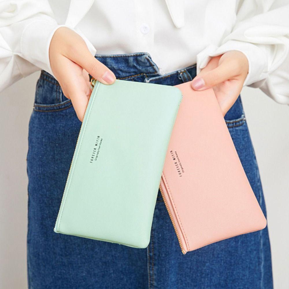 

Clear Touch-screen Phone Bag Card Holder Handheld Phone Purse Simple Male красный