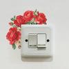 Warm Valentine's Day Red Rose Bedroom Restaurant Background Switch Decoration Self Adhesive Removable Stickers