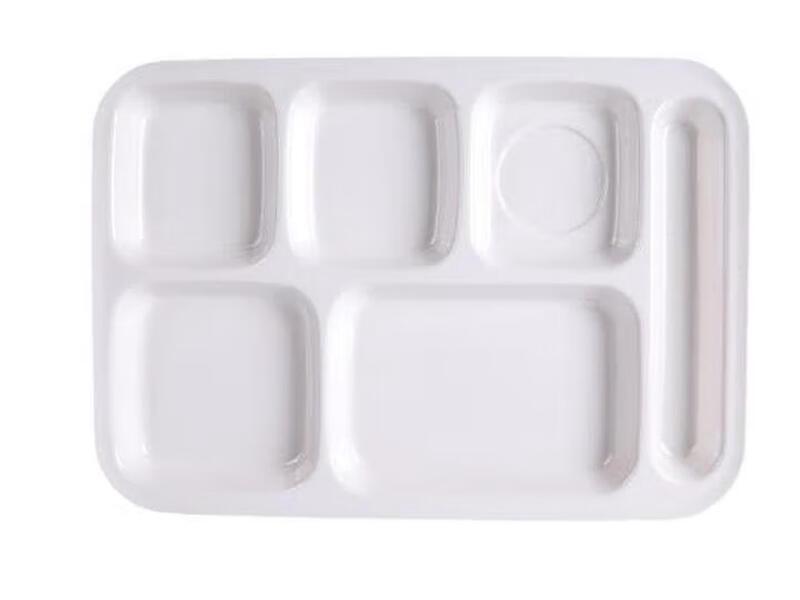 ZLIII Melamine Rectangular 5-Compartment Meal Tray